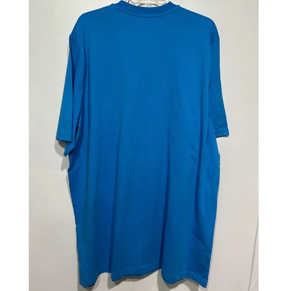 Adidas T-Shirt Mens 2XLT End Plastic Waste Blue Graphic Cotton M Boost‎ Rocket
